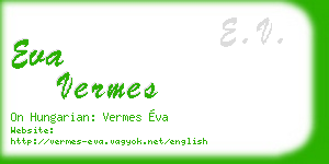eva vermes business card