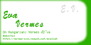 eva vermes business card